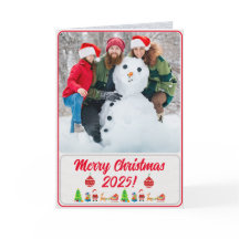 Volledig op maat gemaakte traditionele kerstkaart