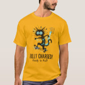 VOLLEDIG OPGELAAD Geëlektrificeerde Kat Skateboard T-shirt (Voorkant)
