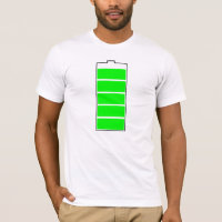Volledig opgeladen T-shirt batterij