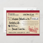 Volledig opgeslagen door Jezus Check Christelijk Briefkaart (Voorkant / Achterkant)