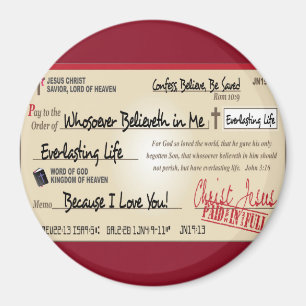 Volledig opgeslagen door Jezus Check Christelijk Magneet