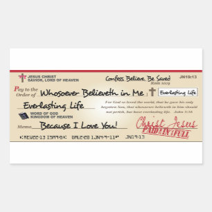 Volledig opgeslagen door Jezus Check Christelijk Rechthoekige Sticker