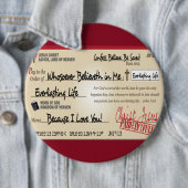 Volledig opgeslagen door Jezus Check Christelijk Ronde Button 6,0 Cm (In situ)