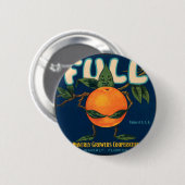 Volledig - Oranje krat label Ronde Button 5,7 Cm (Voorkant /achterkant)