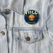 Volledig - Oranje krat label Ronde Button 5,7 Cm (In situ)