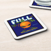 Volledig - Oranje krateletiket Bier Onderzetter (Linkerzijde)