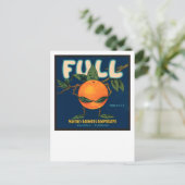 Volledig - Oranje krateletiket Briefkaart (Staand voorkant)