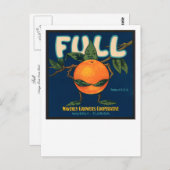 Volledig - Oranje krateletiket Briefkaart (Voorkant / Achterkant)