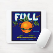 Volledig - Oranje krateletiket Muismat (Met muis)