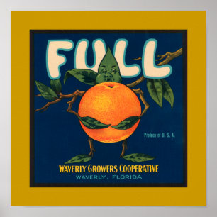 Volledig - Oranje krateletiket Poster