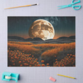 Volledig Oranje veld van bloemen ontkoppeling Tissuepapier (Craft)