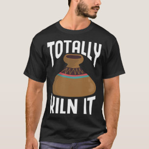 Volledig oven het keramiek aardewerk klei oven pot t-shirt