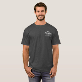 Volledig overtuigd citaat op zak t-shirt
