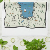 Volledig overzicht van het Tahoe-gebied van het me Theedoek (Gevouwen)