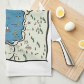 Volledig overzicht van het Tahoe-gebied van het me Theedoek (Quarter Fold)