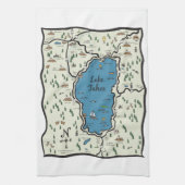 Volledig overzicht van het Tahoe-gebied van het me Theedoek (Verticaal)