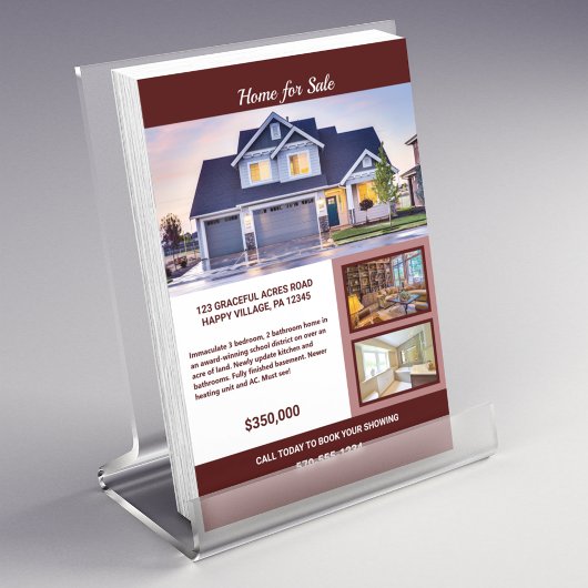 Volledig pagina 2 Bezocht huis voor verkoopbrochur Flyer