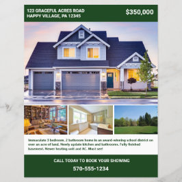 Volledig pagina 2 Bezocht huis voor verkoopbrochur Flyer