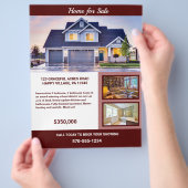 Volledig pagina 2 Bezocht huis voor verkoopbrochur Flyer (Hand)