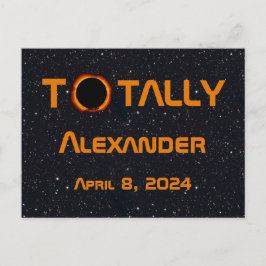 Volledig persoonlijk 2024 Zonsverduistering Briefkaart