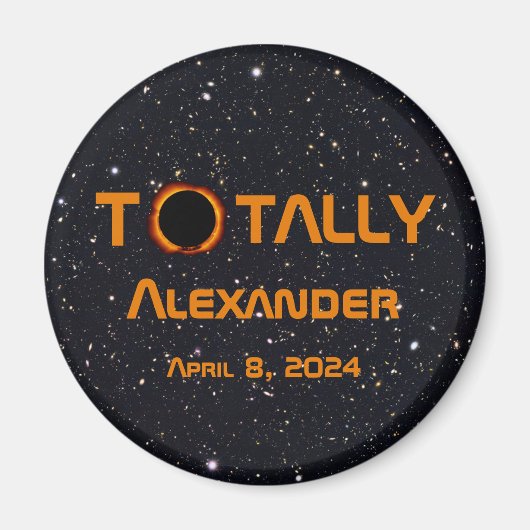 Volledig persoonlijk 2024 Zonsverduistering Magneet (Voorkant)