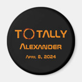 Volledig persoonlijk 2024 Zonsverduistering Magneet (Voorkant)