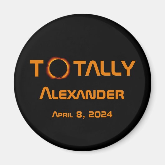 Volledig persoonlijk 2024 Zonsverduistering Magneet (Voorkant)