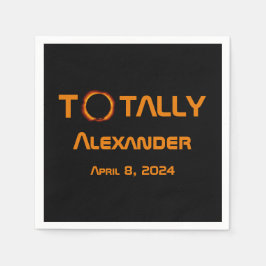 Volledig persoonlijk 2024 Zonsverduistering Servet