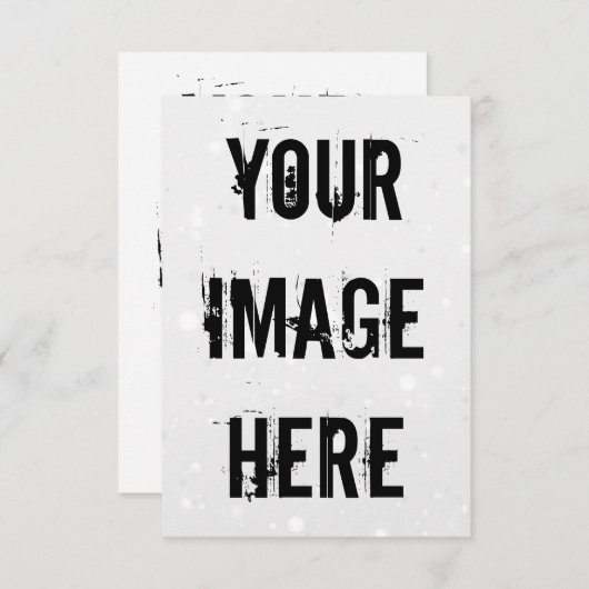 Volledig  platte dank bedankkaart (Voorkant / Achterkant)