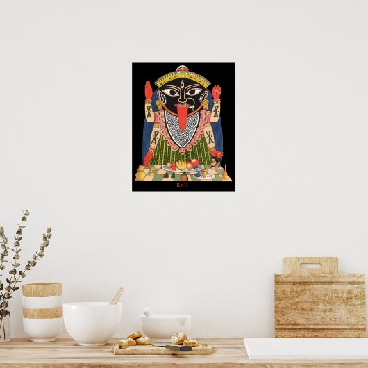 Volledig Poster van de hindoe Goddess Kali (Keuken)