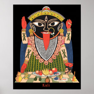 Volledig Poster van de hindoe Goddess Kali