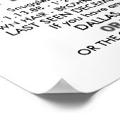 Volledig  Poster zonder dop (Hoek)