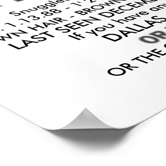 Volledig Poster zonder dop (Hoek)