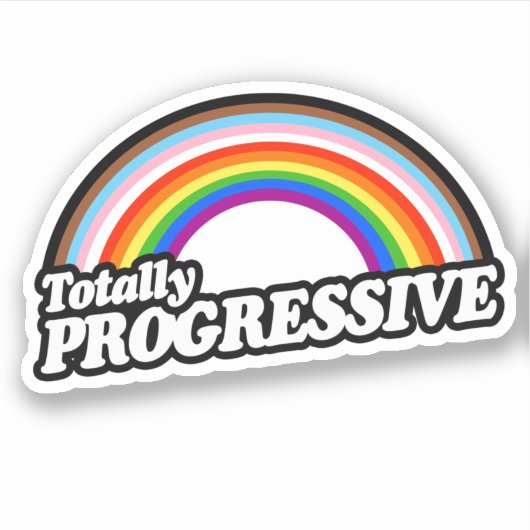 Volledig Progressieve Pride Sticker (Voorkant)