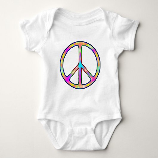 Volledig Psychedelic Peace Sign Romper (Voorkant)