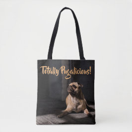 Volledig Pugalicious Hondenras Canvas tas
