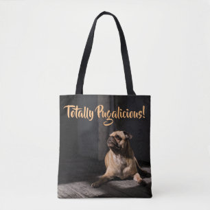 Volledig Pugalicious Hondenras Canvas tas