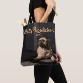 Volledig Pugalicious Hondenras Canvas tas (Dichtbij)