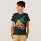 Volledig Rad 80s Retro Colorful Bicycle Paint T-shirt (Voorkant volledig)