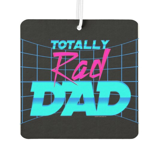 Volledig Rad Pap Funny Vaderdag 80s Gift Luchtverfrisser (Achterkant)