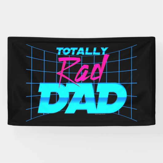 Volledig Rad Pap Funny Vaderdag 80s Gift Spandoek (Horizontaal)