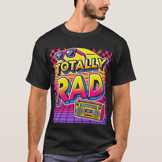 Volledig Rad Retro 80s Graphic T-shirt (Voorkant)