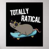 Volledig rationele Funny Rat Pun Dark BG Poster (Voorkant)