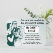 Volledig Retro en Leuk 50ste Verjaardagsfeest Kaart (Staand voorkant)