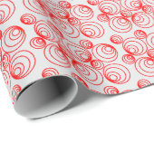 Volledig rood Geo inpakpapier (Rol Hoek)