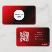 Volledig  Rood & Zwart Visitekaartje (Voorkant / Achterkant)