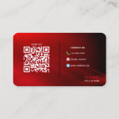 Volledig  Rood & Zwart Visitekaartje (Achterkant)