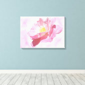 Volledig roze Roos bloesem Canvas Afdruk (Insitu (Houten vloer))