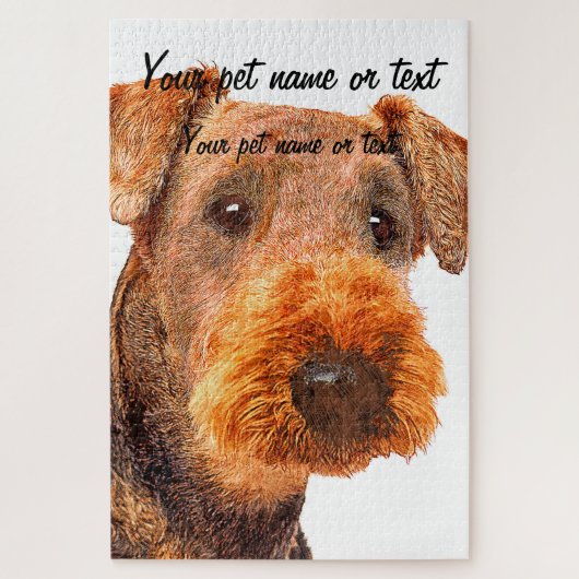 Volledig Schattig, Airedale Terrier Dog Legpuzzel (Verticaal)