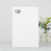 Volledig Schattige Humorister Cute Otter Briefpapier (Staand voorkant)